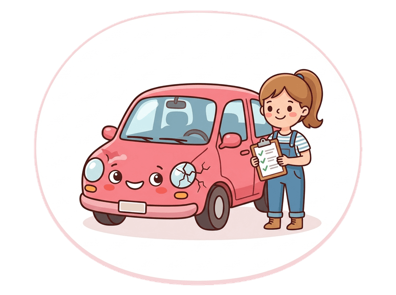 Illustration of accident damaged vehicles service by Scrap Car Brixton